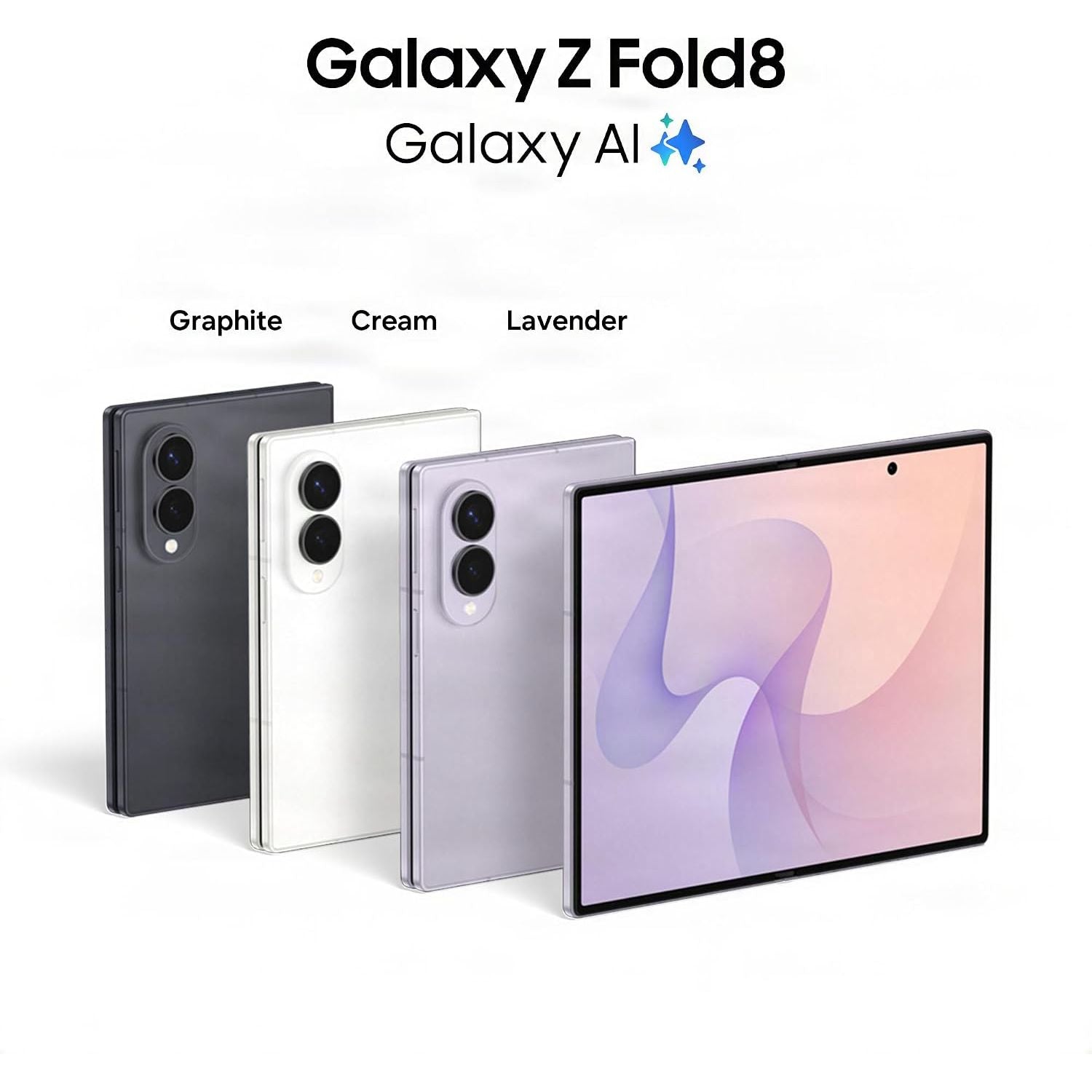 Samsung Galaxy Z Fold8 Smartphone, 512GB Storage, 12GB Memory, Cream AI Smartphone, US Version